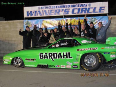 Austin and O'Brien Racing Take Funny Car Title At March Meet Drags